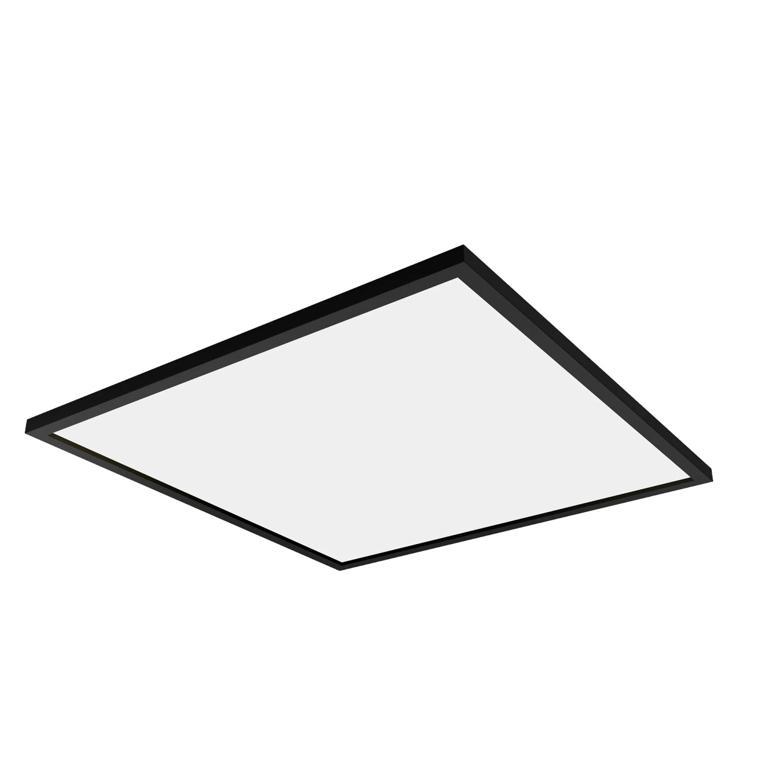 Quadratische Philips Hue Aurelle LED-Deckenleuchte White Ambiance in Schwarz, 60x60 cm.