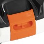 Detailansicht: Flowclear Aquarover Poolroboter mit orangefarbenem Verschluss.