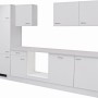 Flex-Well Classic Küchenzeile Wito 280 cm in Weiß, ohne E-Geräte. Moderne Einbauküche mit viel Stauraum.