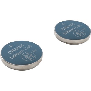 2er-Pack CR2450 Lithium Knopfzellen, 3V, für Uhren, Fernbedienungen und mehr.