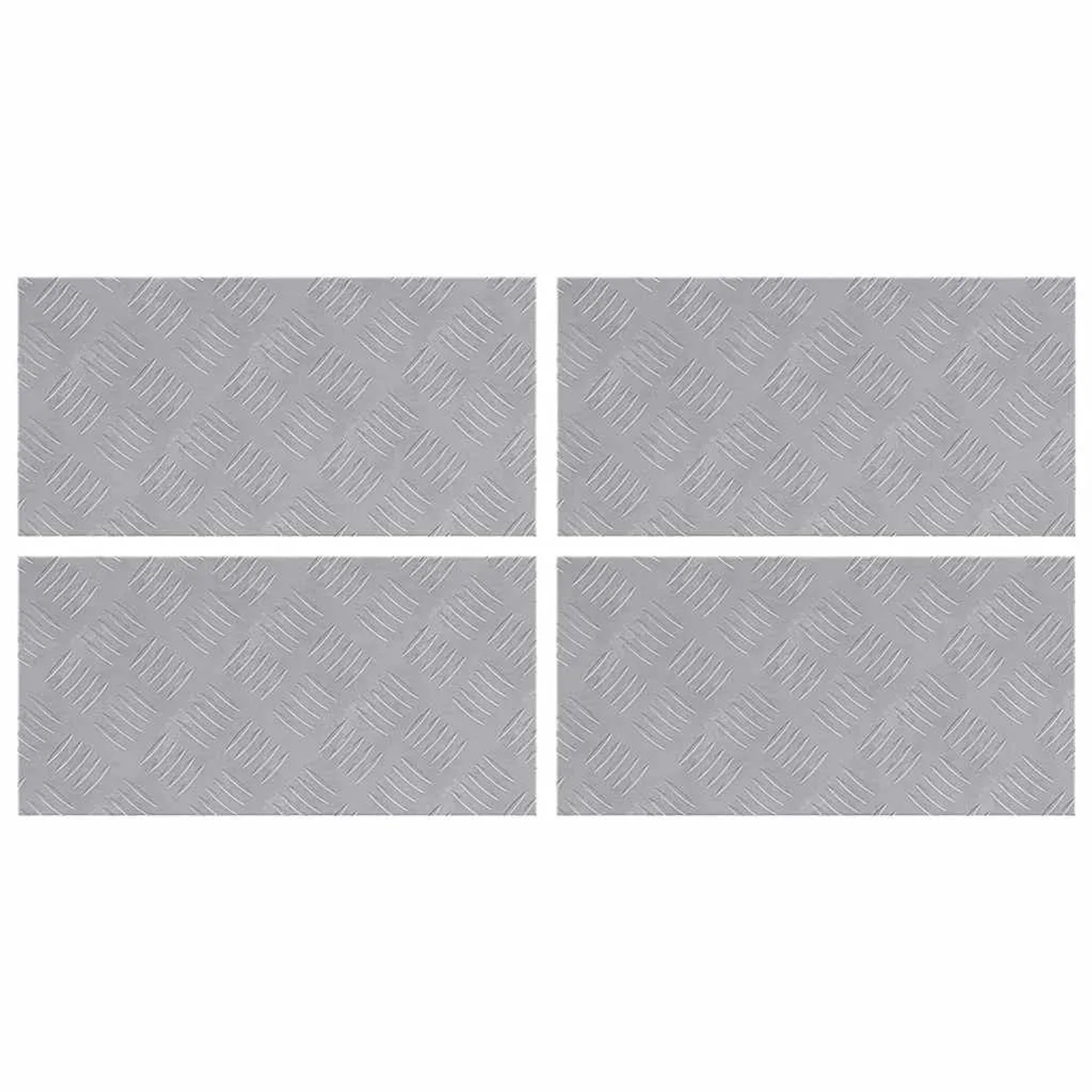 vidaXL Rautenscheiben 4 Stk Silber 50 x 25 cm Aluminium 4104272