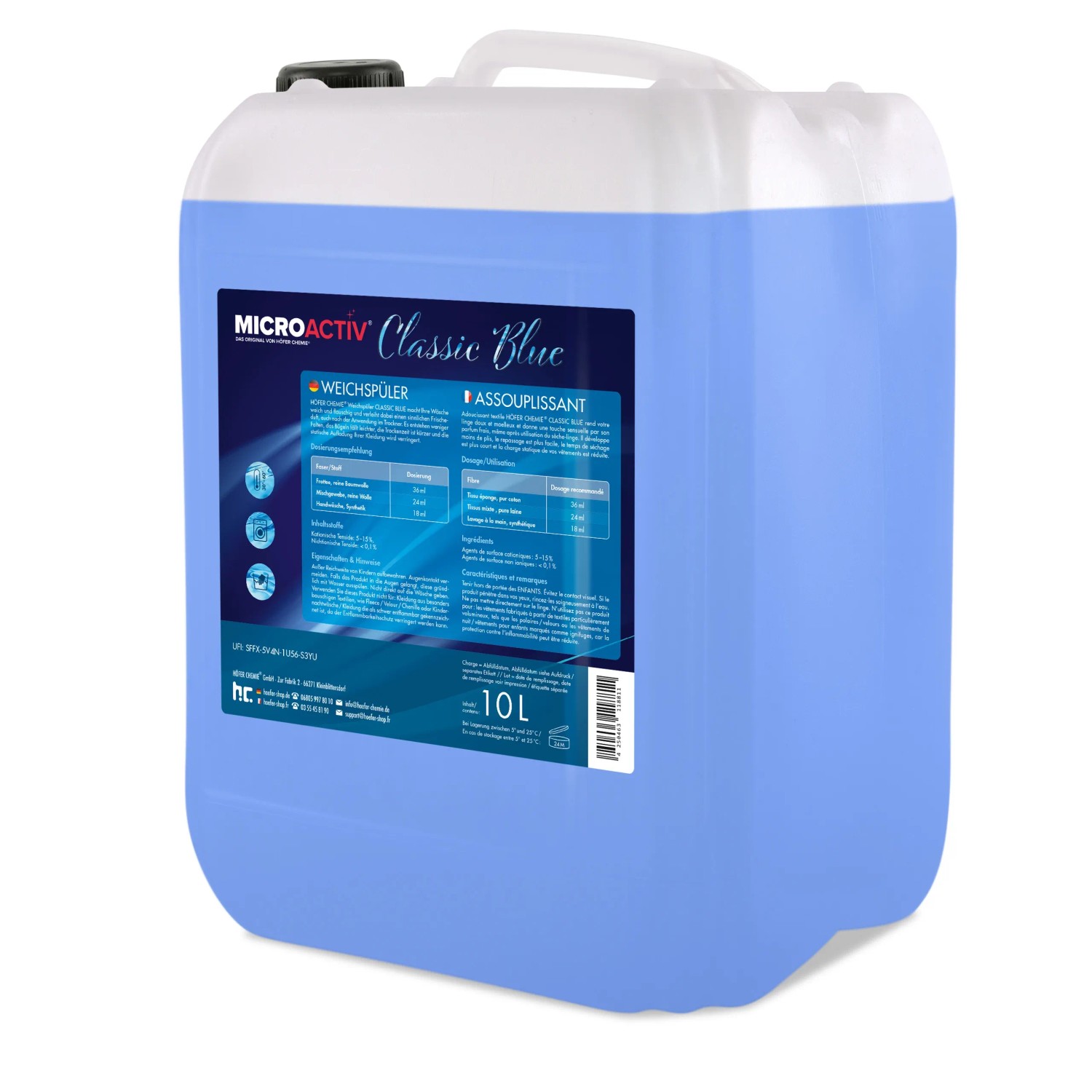 Thumbnail - Microactiv Weichspüler Classic Blue 4 x 10l