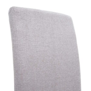 Detailansicht: Creme-beiger Polsterstuhl Crotone (6er-Set) mit hoher Rückenlehne.