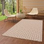 Beiger Snapstyle In- und Outdoor Teppich Cape Cod mit Muster, 100x100 cm.