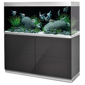 Oase Aquarium-Set HighLine Weißglas 400 Anthrazit 400 l