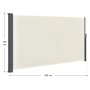 Beige Juskys Seitenmarkise Dubai, 300x190 cm, für Balkon & Terrasse als Sicht- und Sonnenschutz.