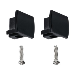 Paulmann URail Endkappen 2er-Pack in Schwarz mit Schrauben für Schienensysteme.