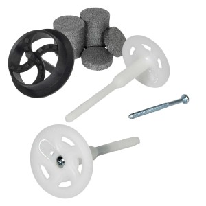 PROTEKTOR 600x Dämmstoff-Schraubdübel Set Ø8x140mm inkl. 600x Rondelle + Fräser