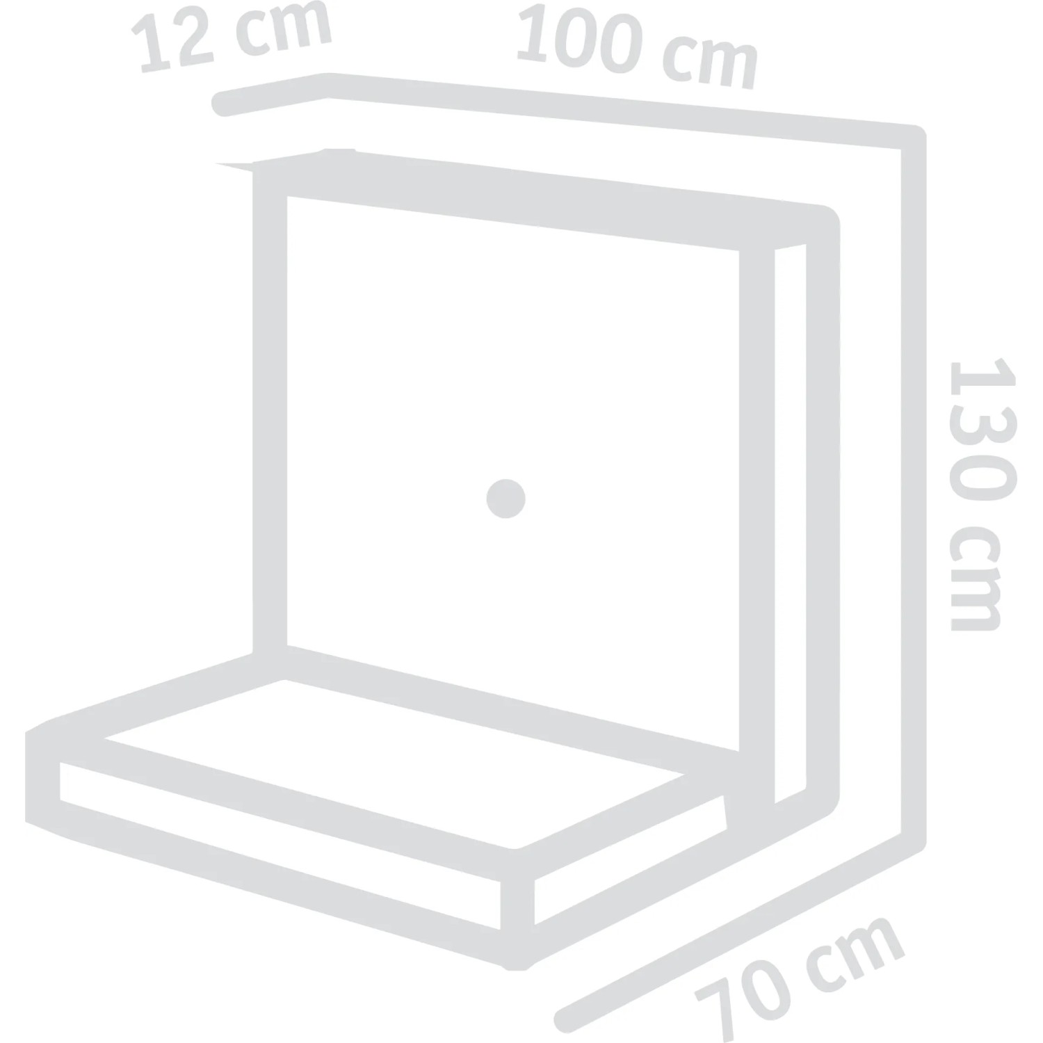 Diephaus L-Stein bewehrt Grau, 130x100x70x12 cm, für Einfassungen und Mauersysteme.