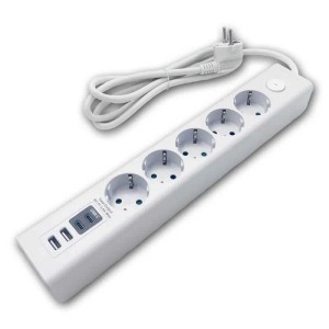 ChiliTec Steckdosenleiste 5-fach mit USB-A&C + Schalter