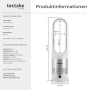 Tectake Turmventilator Polar 80° Oszillation  20 W 8 Geschwindigkeitsstufen  Maximal  und Schlafmodus Weiß 14 50 x 14 50 x 55 50 cm Weiß_6