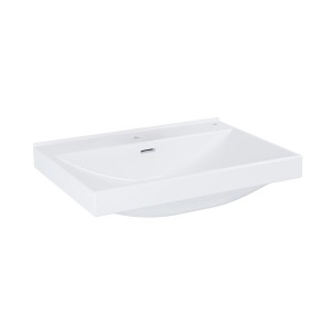 Roca Einbauwaschbecken Cairo 6,5 cm x 61 cm x 48 cm Weiß Hochglanz