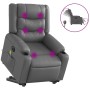 Grauer vidaXL Massagesessel mit Aufstehhilfe und elektrischer Verstellung.