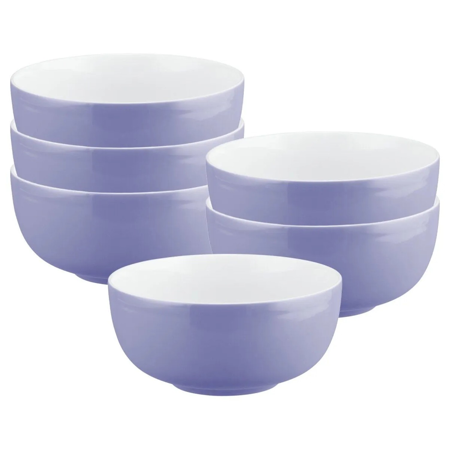 Seltmann Weiden Liberty Pure Colors Müslischale 15 cm 6er Set Grape Purple
