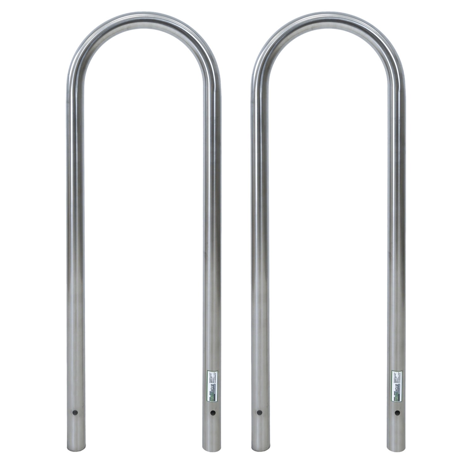 TRUTZHOLM 2x Fahrradanlehnbügel 115 x 41 cm Edelstahl Durchmesser 49 mm Grau Typ U