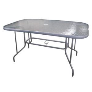 Lex Bistrotisch Glastisch Gartentisch Balkontisch Terrassentisch Esstisch 110x70 cm