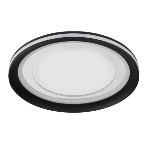 Schwarze Globo LED-Deckenleuchte Clarino, dimmbar, Ø 30 cm.