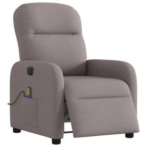 vidaXL Massagesessel Elektrisch Taupe Stoff 3302969