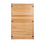 Detailansicht der Rückwand der Redsun Deluxe Infrarotkabine aus Tannenholz.