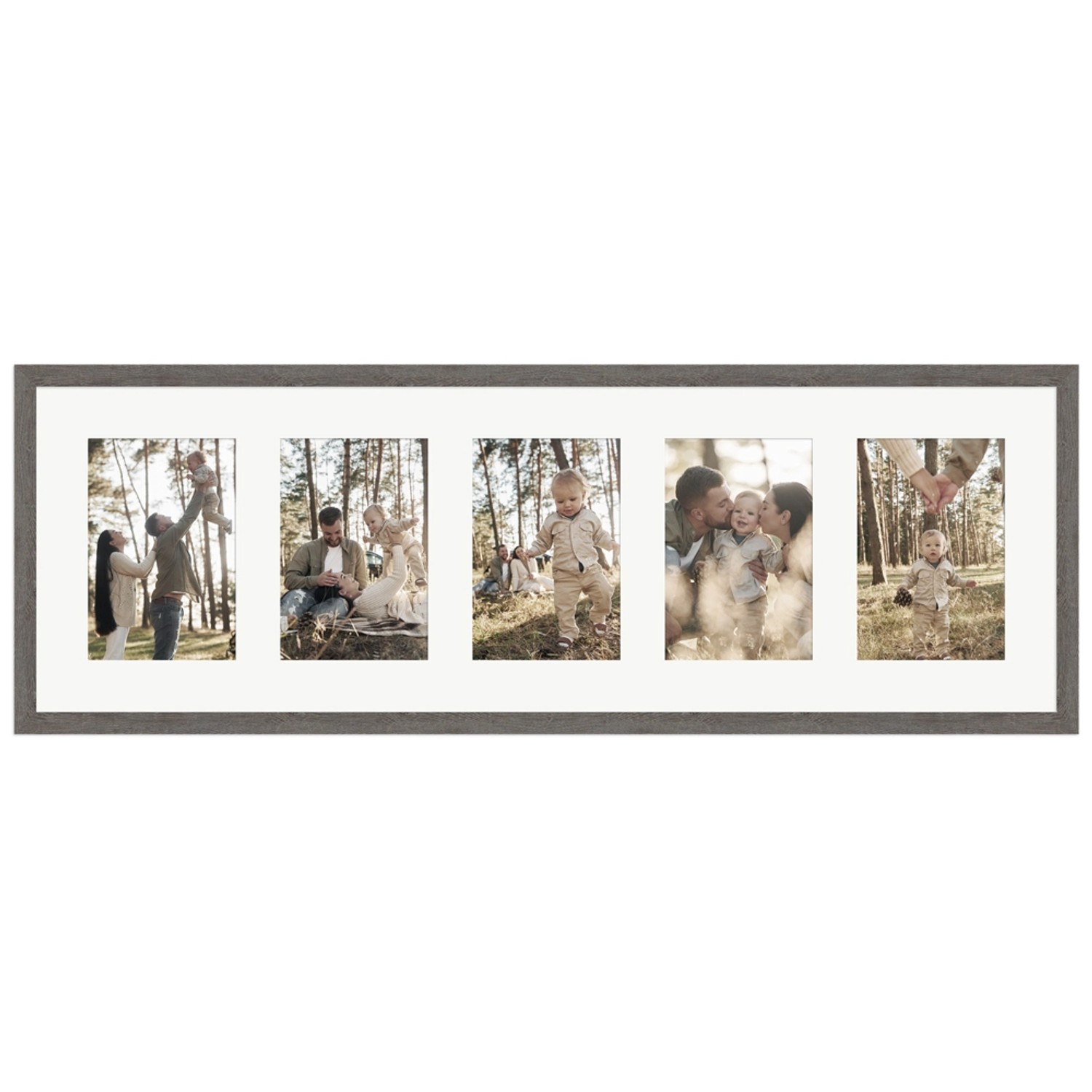 WANDStyle Galerierahmen G950 in Graubraun 23 x 70 cm für 5 Bilder im Format günstig online kaufen