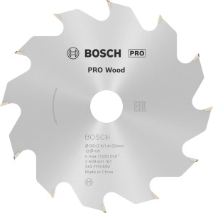 Bosch Kreissägeblatt Optiline Wood, 130mm, 12 Zähne für saubere Holzschnitte.