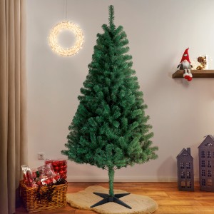 Grüne Kunsttanne Fundy, 180 cm hoch, mit Ständer, ideal für die Weihnachtsdekoration im Innenbereich.