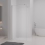 baliv Duschwand DUK-90.160 Walk-In, silbernes Profil, 90x200 cm, für barrierefreie Dusche.