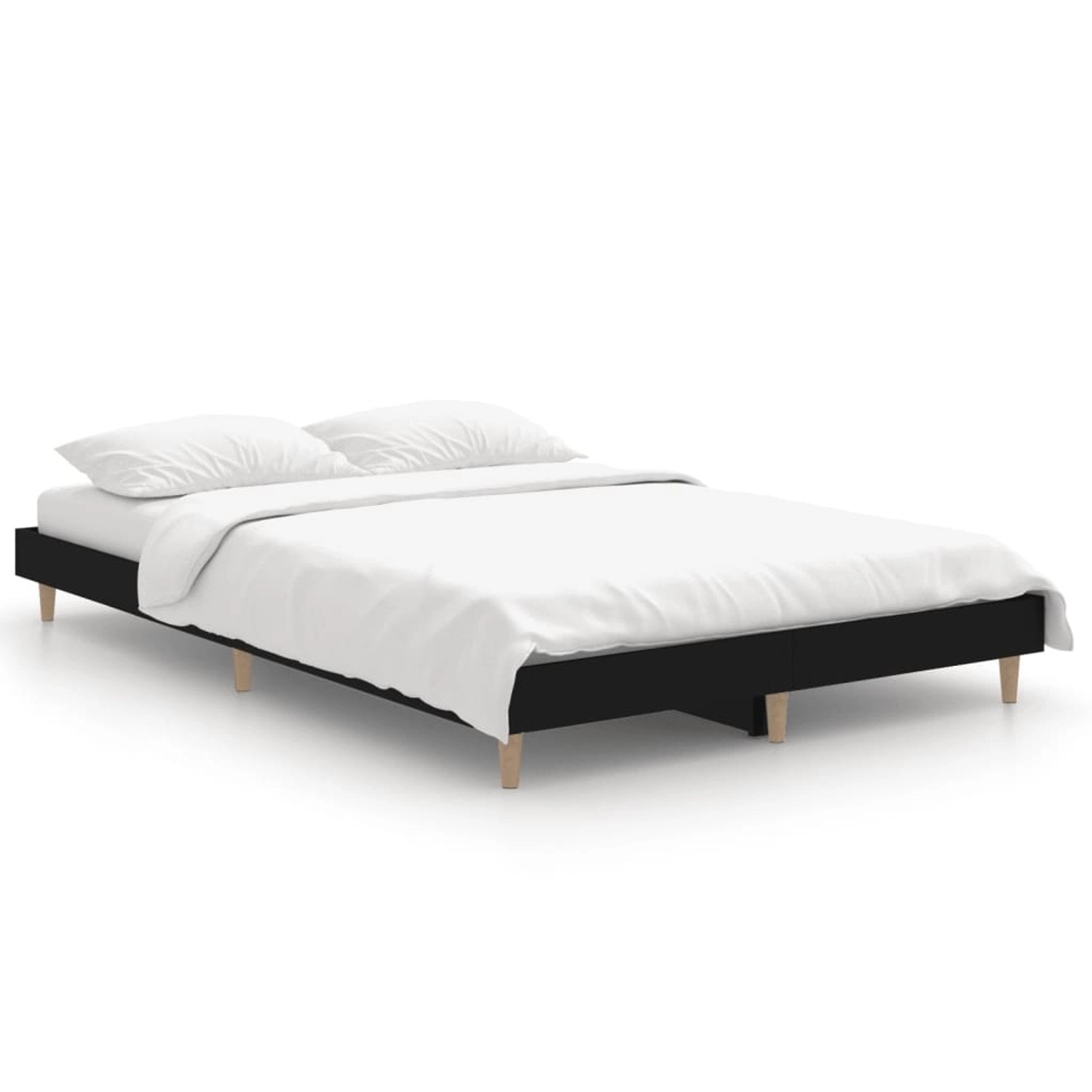 vidaXL Bettgestell Schwarz 120x190 cm Holzwerkstoff 832086 günstig online kaufen