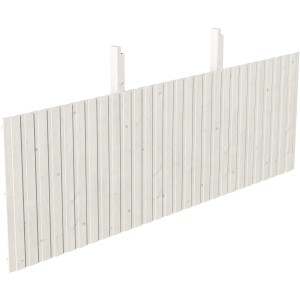 Skan Holz Rückwand Deckelschalung, 550x180 cm, Fichte weiß lasiert, für Carport
