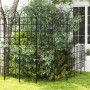 Costway Rankgitter 2er Set, Metall, schwarz, 220x50cm, als Gartenzaun oder Rankhilfe für Pflanzen.