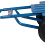 Toolland Sackkarre, klappbar, blau, mit rotem Sicherheitshandgriff und einer Traglast von 150 kg.