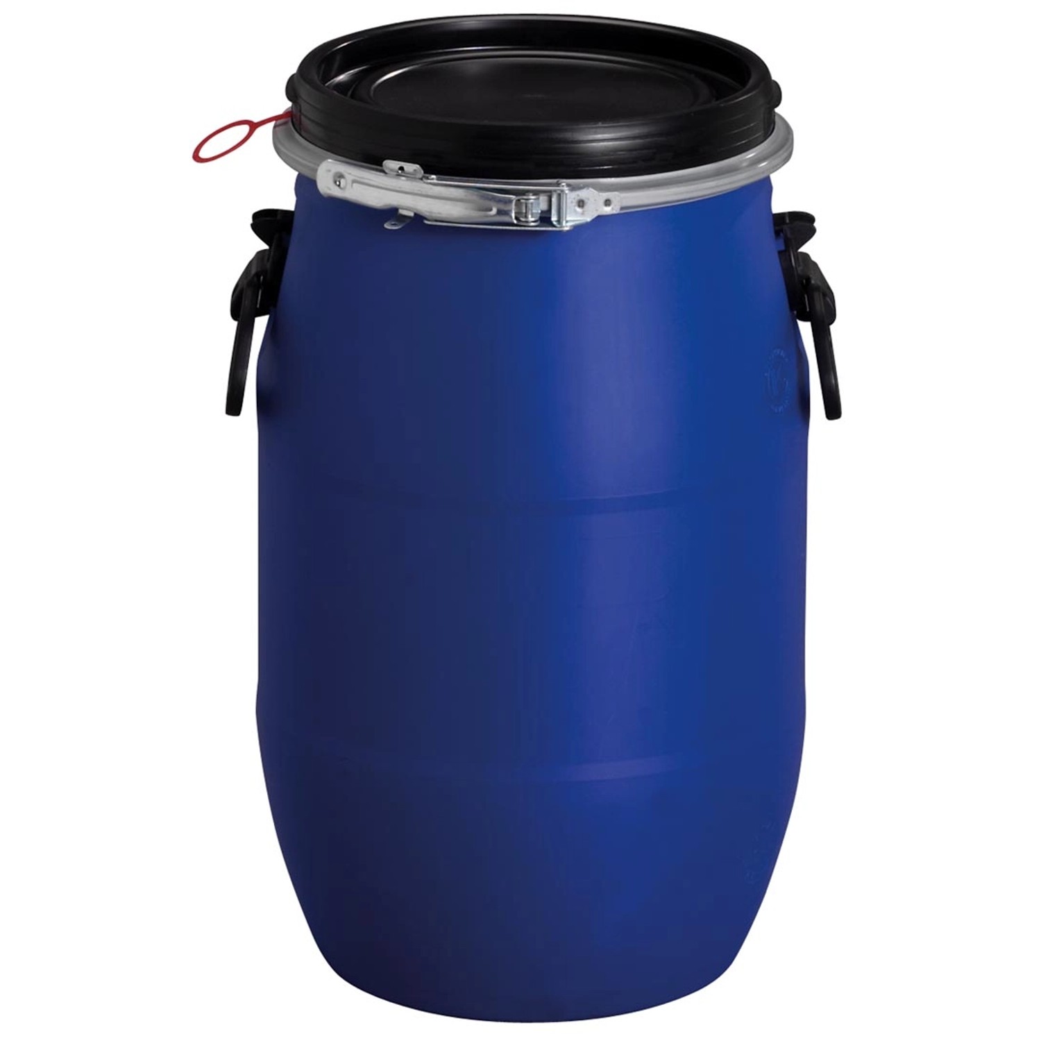 Thumbnail - Kunststoff-Weithalsfass 30 L Blau lebensmittelecht mit UN-Kennzeichnung