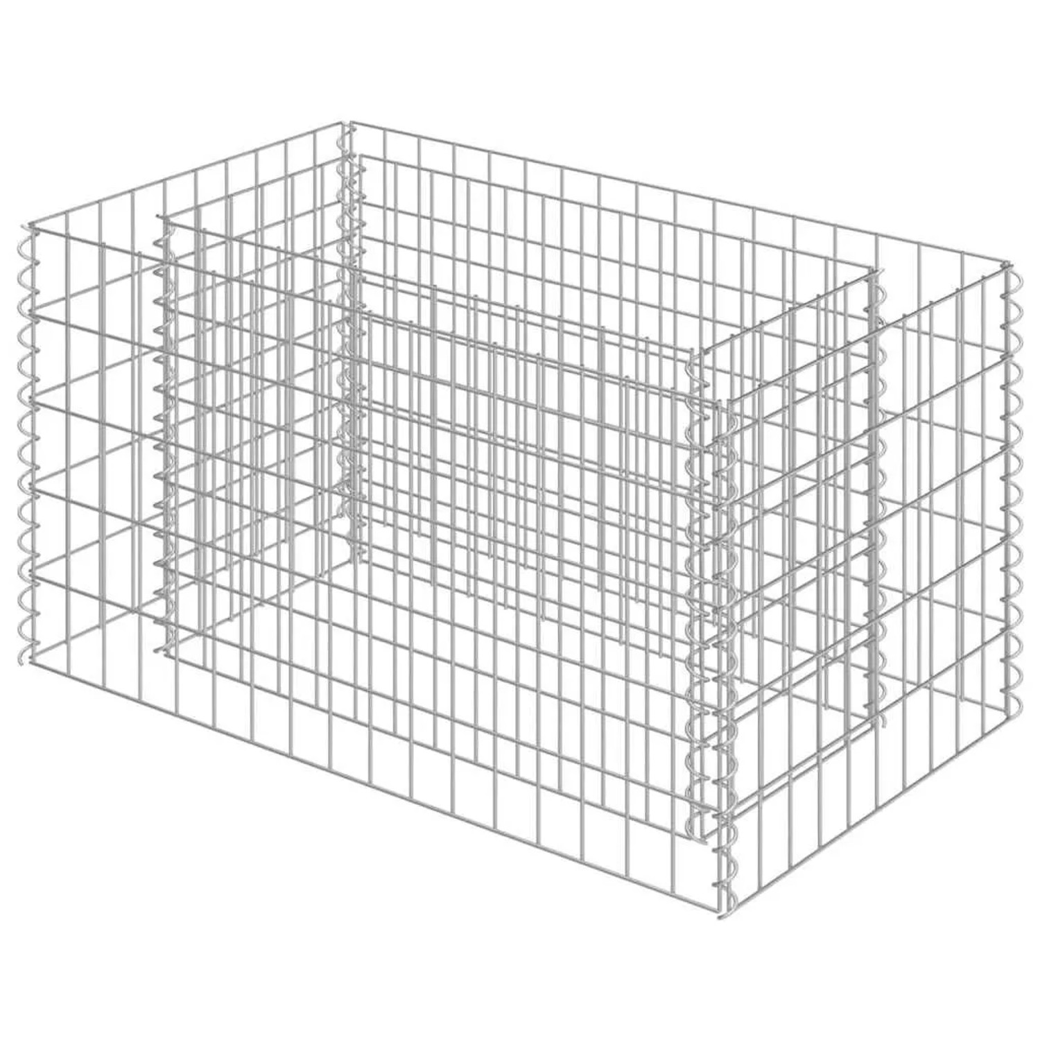 vidaXL Gabionen-Hochbeet Verzinkter Stahl 90x50x50 cm 143569