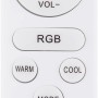 Fernbedienung für Globo LED-Deckenleuchte Dunny, weiß mit diversen Funktionstasten.