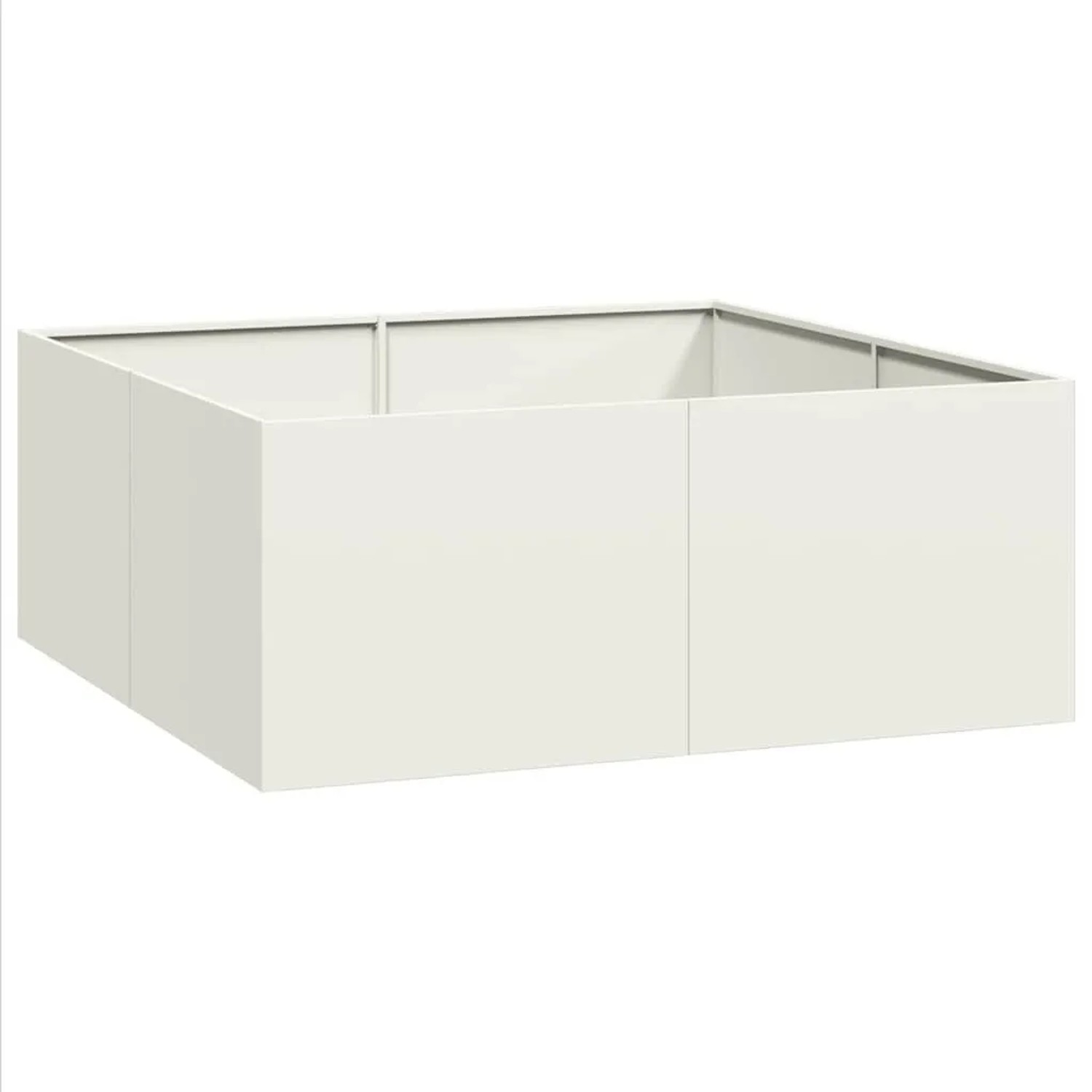 vidaXL Pflanzgefäß Weiß 100x100x40 cm Stahl 860816 günstig online kaufen