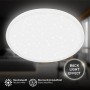 Weißes Brilo LED-Panel Slim Sternenhimmel, neutralweiß, mit Sterneneffekt und Backlight.