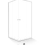 baliv Eckdusche DUK-90.10E, 77-90 cm, mit Chromrahmen. Flexible Duschkabine für jedes Bad.