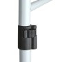 Detailaufnahme: Höhenverstellung am Wenko Kleiderständer Trio, Chrom.