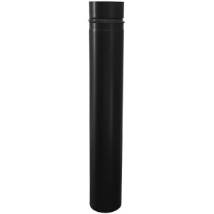 Firefix Pelletofenrohr, schwarz, 80 mm Durchmesser, 500 mm lang, Zubehör für Kamine und Öfen.