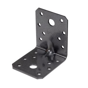 Duravis Schwerlast Winkelverbinder 70x70x55 mm, Sw-Diamant Duplexbeschichtung, Stahl mit Löchern.