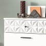 Inn.Furn Schuhschrank Hängend in Weiß Hochglanz 110 cm Relief_3