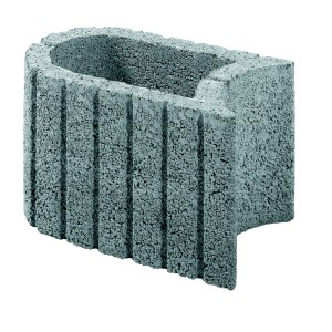Grauer Kann Pflanzstein Mini Plus, 35x20x20 cm, für Garten- und Landschaftsbau.