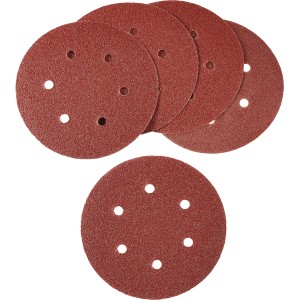 Set LUX Schleifauflagen für Exzenterschleifer, Ø 150 mm, Körnung 180, gelocht, zur Holz- und Metallbearbeitung.