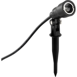 Schwarzer REV Ritter LED Aqua Spot mit Erdspieß für Außen- und Unterwasserbeleuchtung.