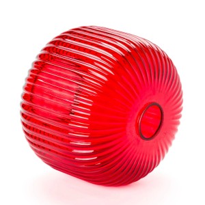 Roter Orion Lightstyle Glas Lampenschirm (Ø 200 mm) mit E27 Fassung für Lampen & Leuchten.