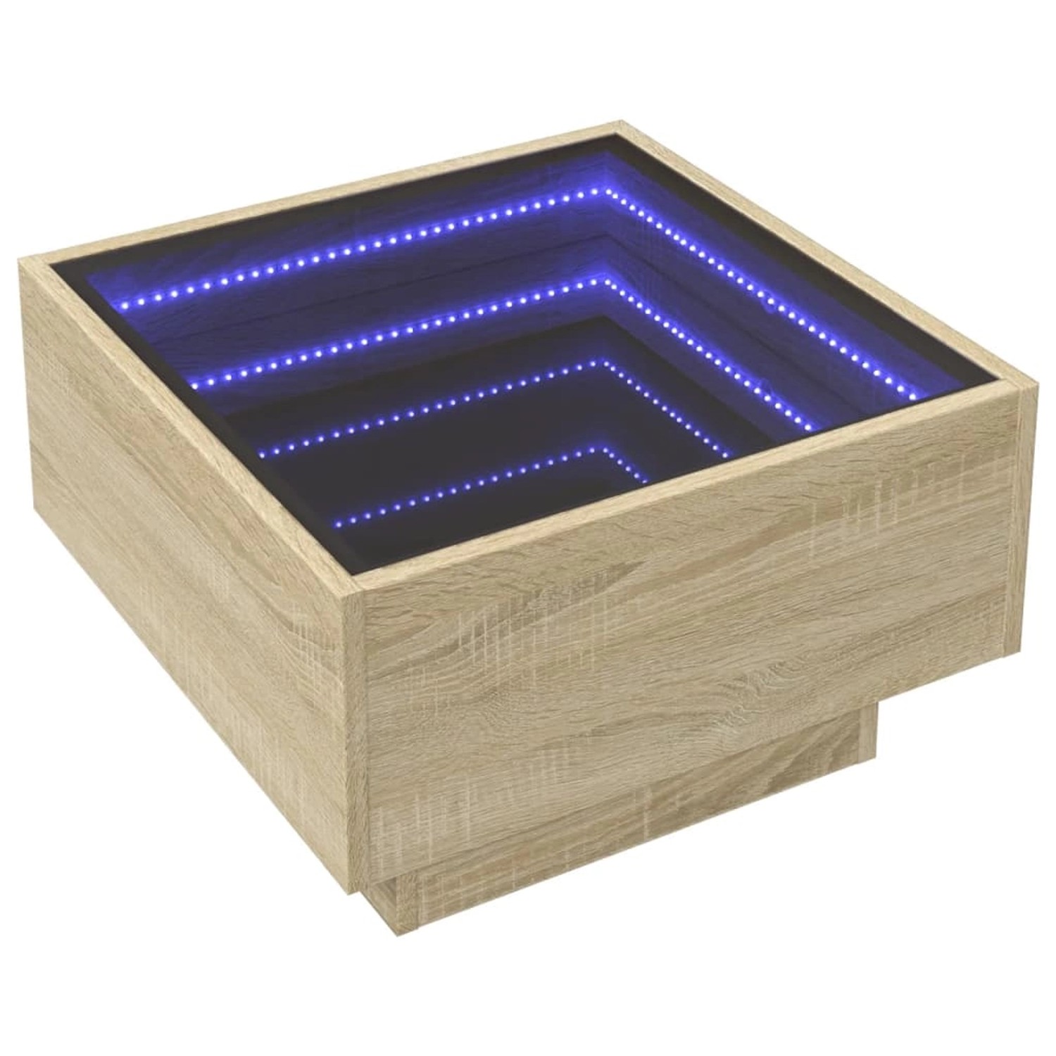 vidaXL LED-Couchtisch Sonoma Eiche 50x50x30 cm Holzwerkstoff 847506 günstig online kaufen