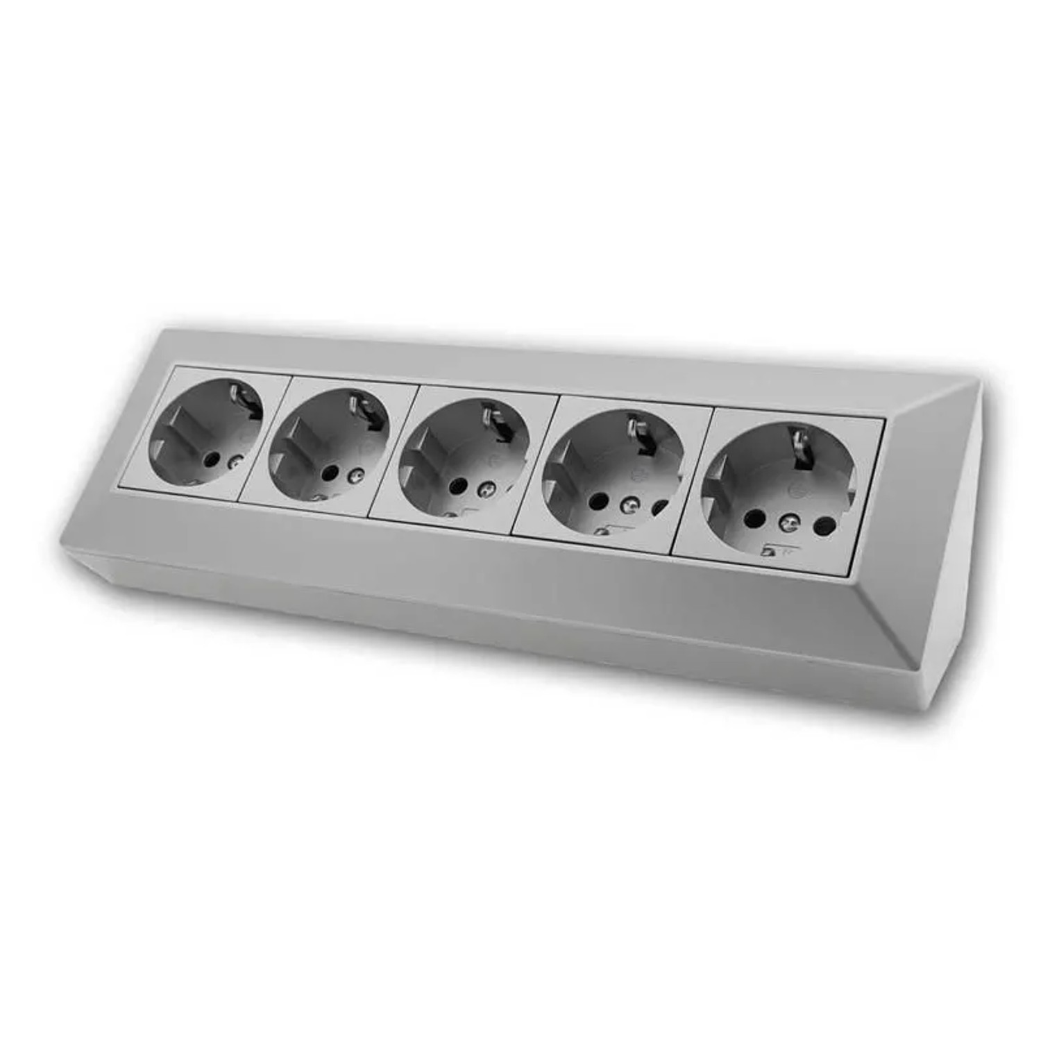 ChiliTec DELPHI 5-Fach Steckdosenblock Silber 250V 16A