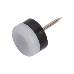 Kunststoffgleiter mit Stift, Ø 18 mm, für Möbel und Oberflächenschutz.