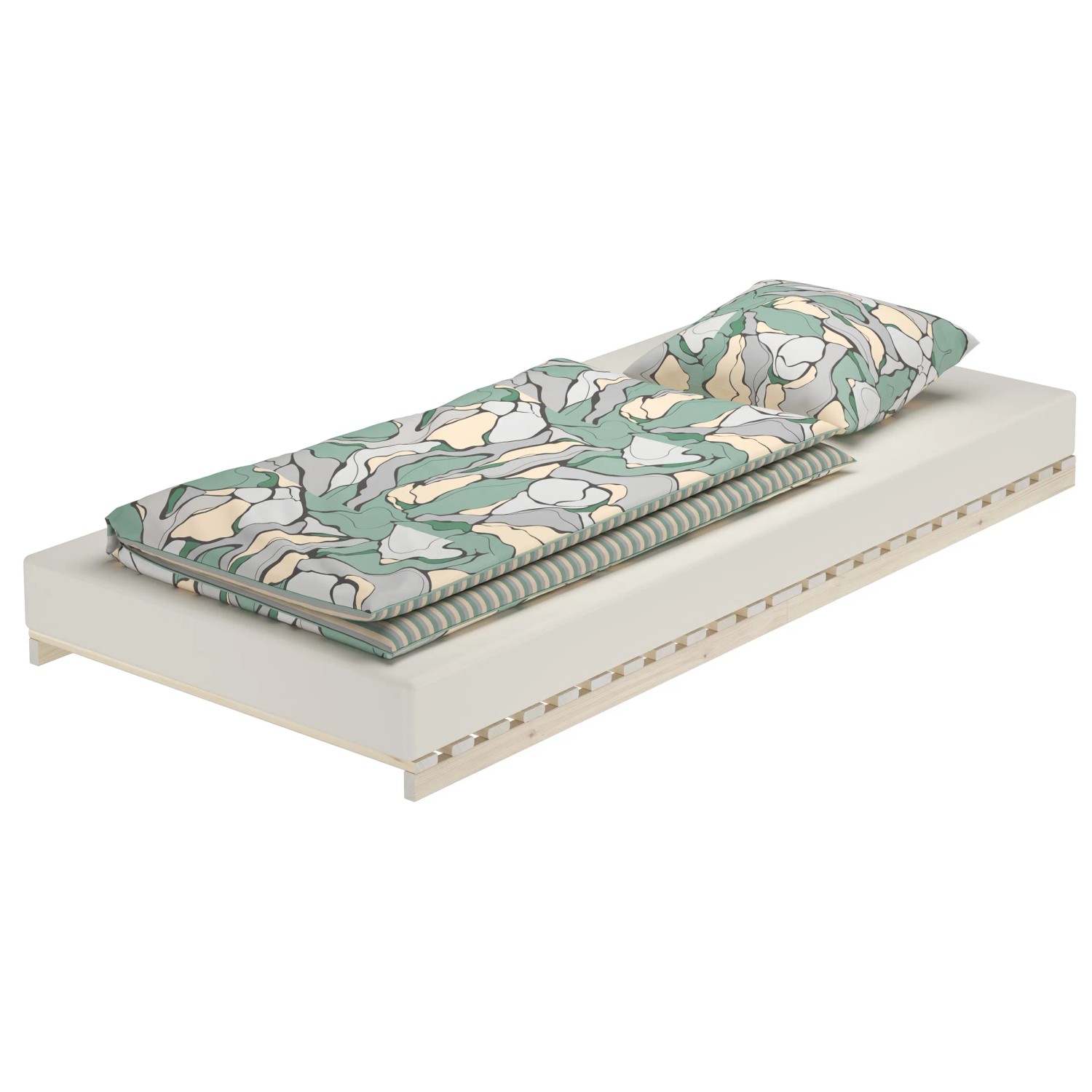 Erst-Holz Überlanges Einzellbett Lattenrost 100 x 220 Fichte Tanne Modell 97 ohne Zubehör