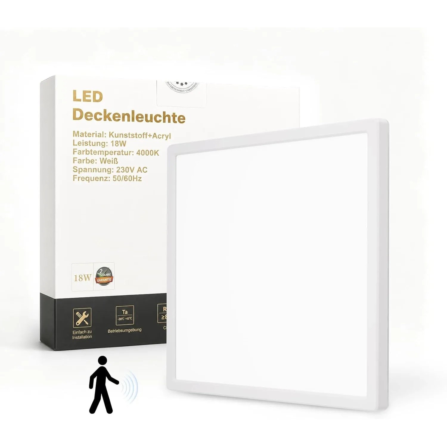 NETTLIFE LED Deckenleuchte aus Plastik L29 Weiß-1